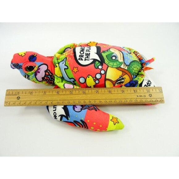 Wild Republic Message from the Planet Sea Turtle Plush Stuffed Animal Colorful - Picture 9 of 9